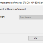 Come disattivare gli aggiornamenti automatici nelle stampant EPSON verifica aggiornamento software