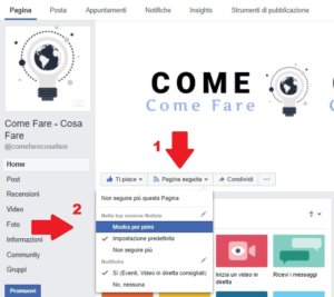 Come leggere tutti i messaggi che pubblica una pagina Facebook - mostra per primi