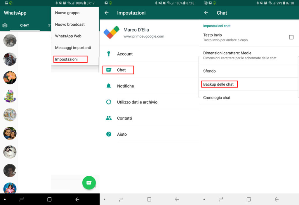 Whatsapp backup in Google Drive